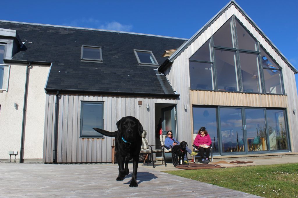 Stac Polly Cottage with Toby, Gayle, Cody and Gayle's mum.