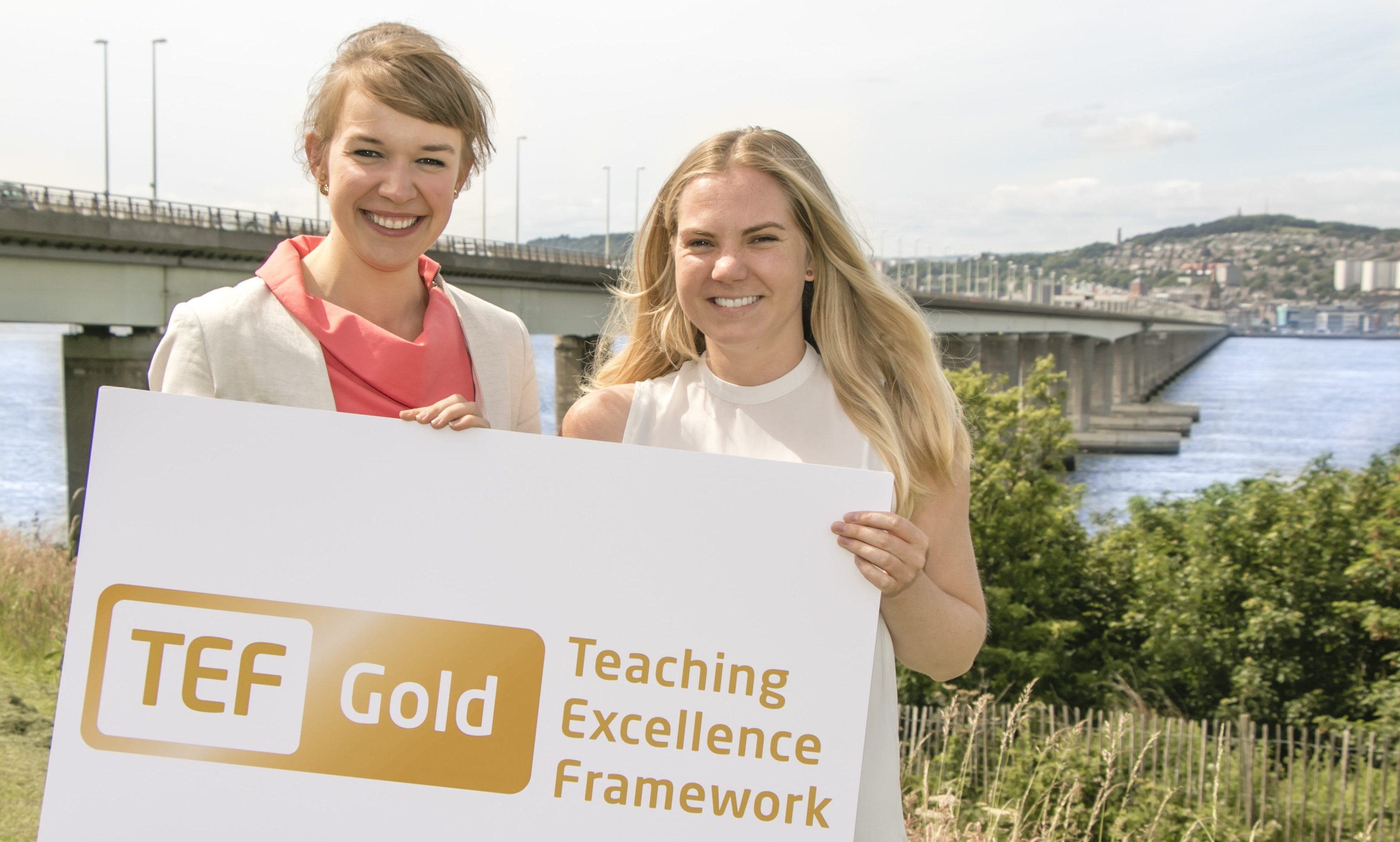 Dundee University Students Association president Indre Urbanaviciute, left, and University of St Andrews Students' Association president Charlotte Andrew.