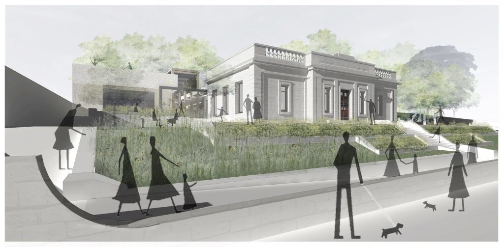 How the front of the library will look from Queen Street