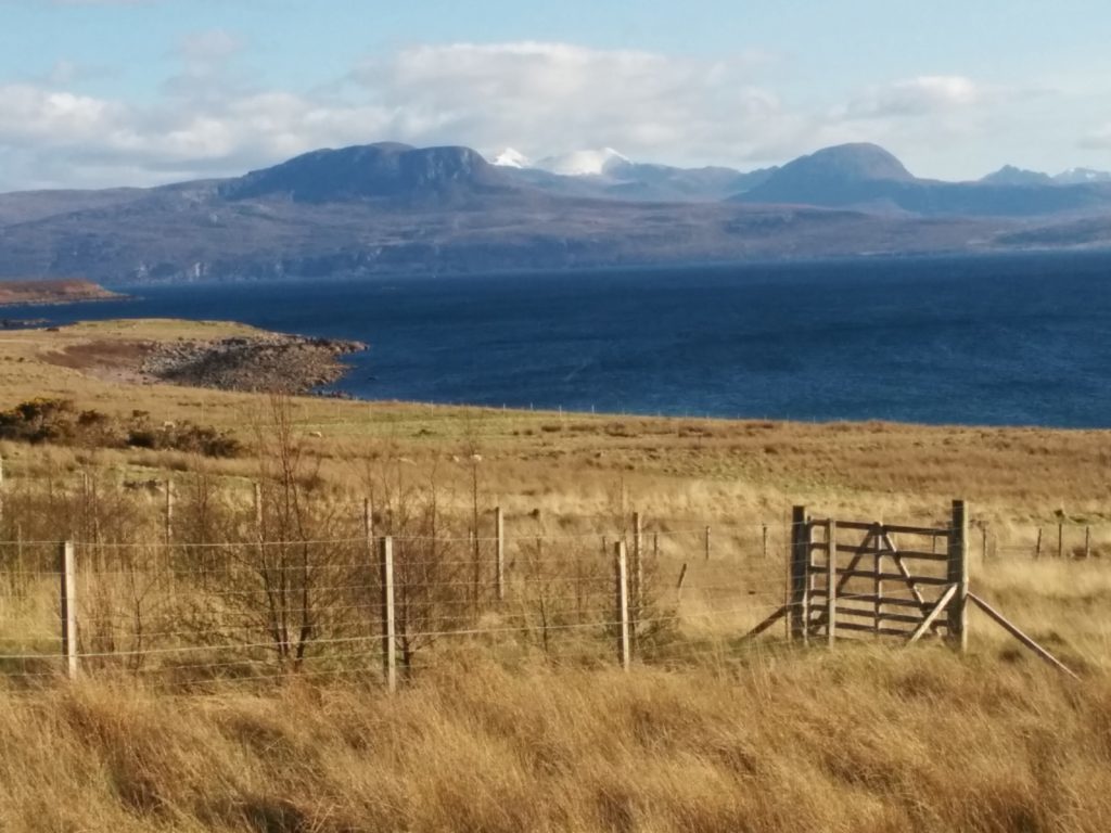 View from Achiltibuie across to An Teallach.