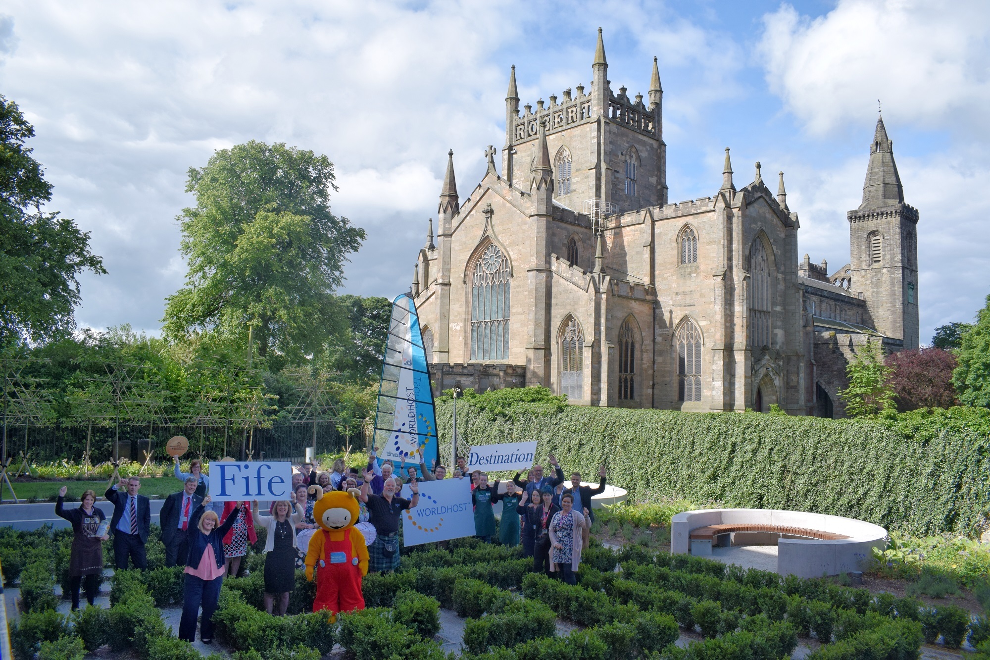 Fife Cultural Trust staff help celebrate the achievement