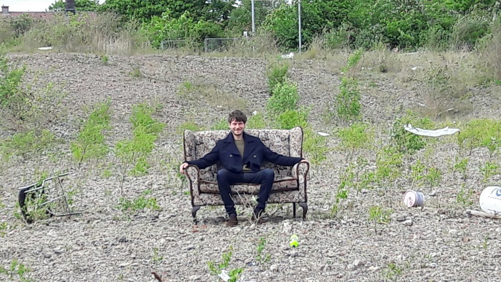 'Jack', played by Max Raskin, on the waste ground at Kingsway East