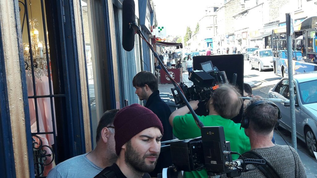 Filming outside Prego boutique in Broughty Ferry brought with it a few traffic issues