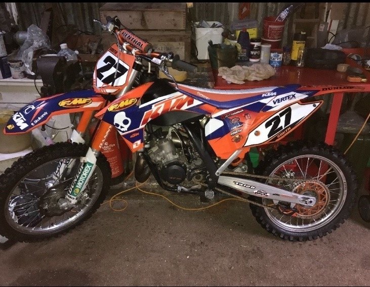 One of the motorbikes that was stolen.