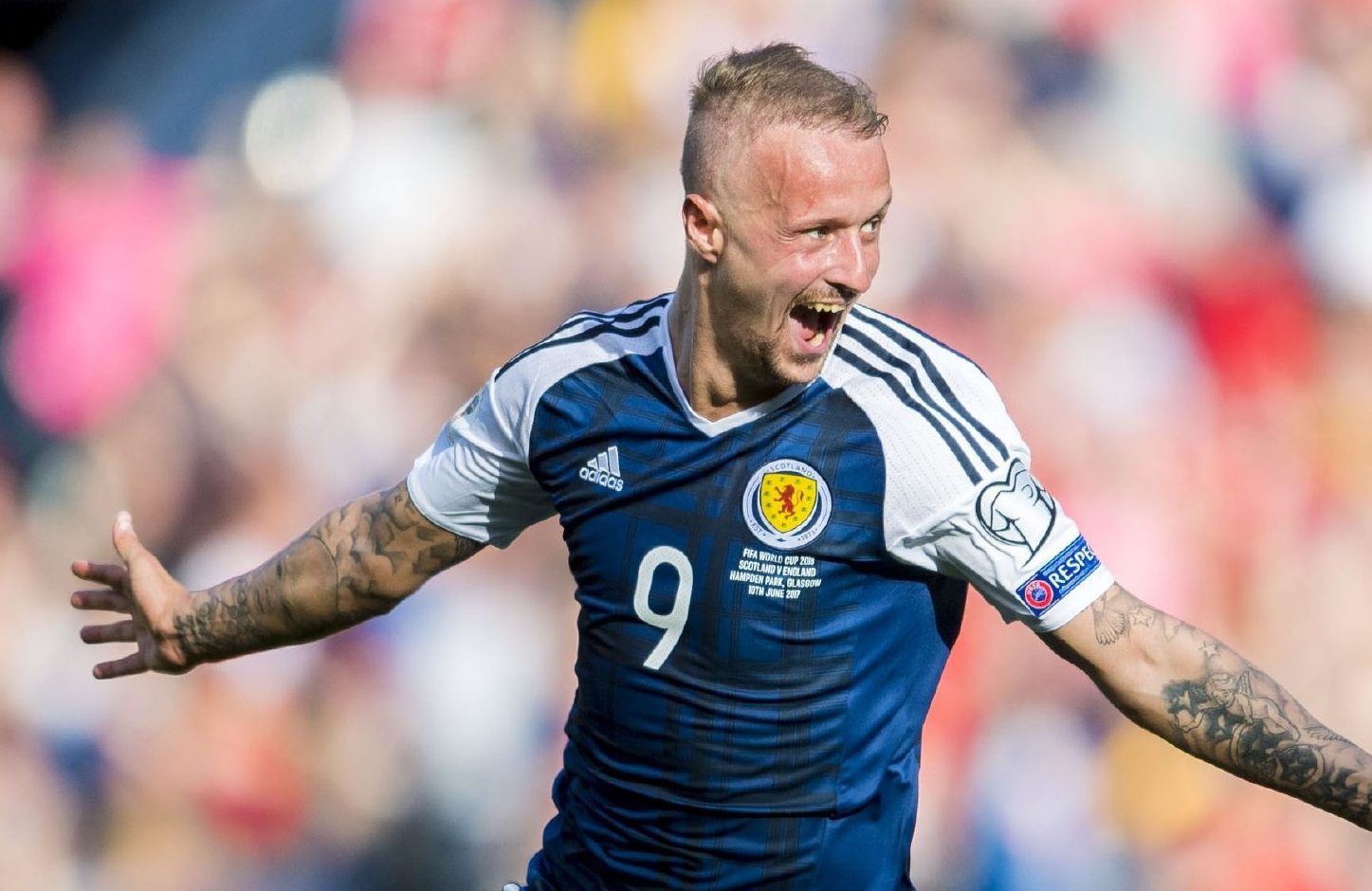 Leigh Griffiths after scoring his second freekick against England.