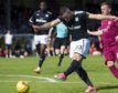 Dundee's Randy Wolters scores the winner at Arbroath.