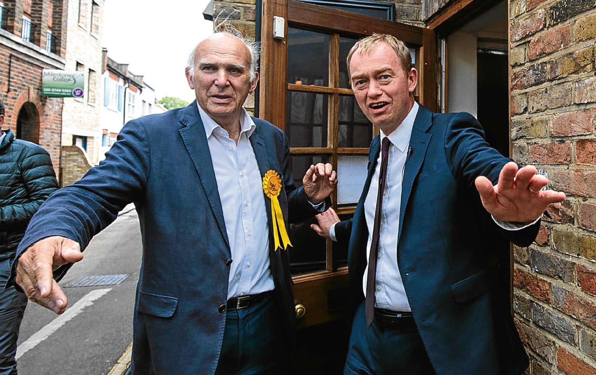 Vince Cable and Tim Farron campaigning during the General Election.
