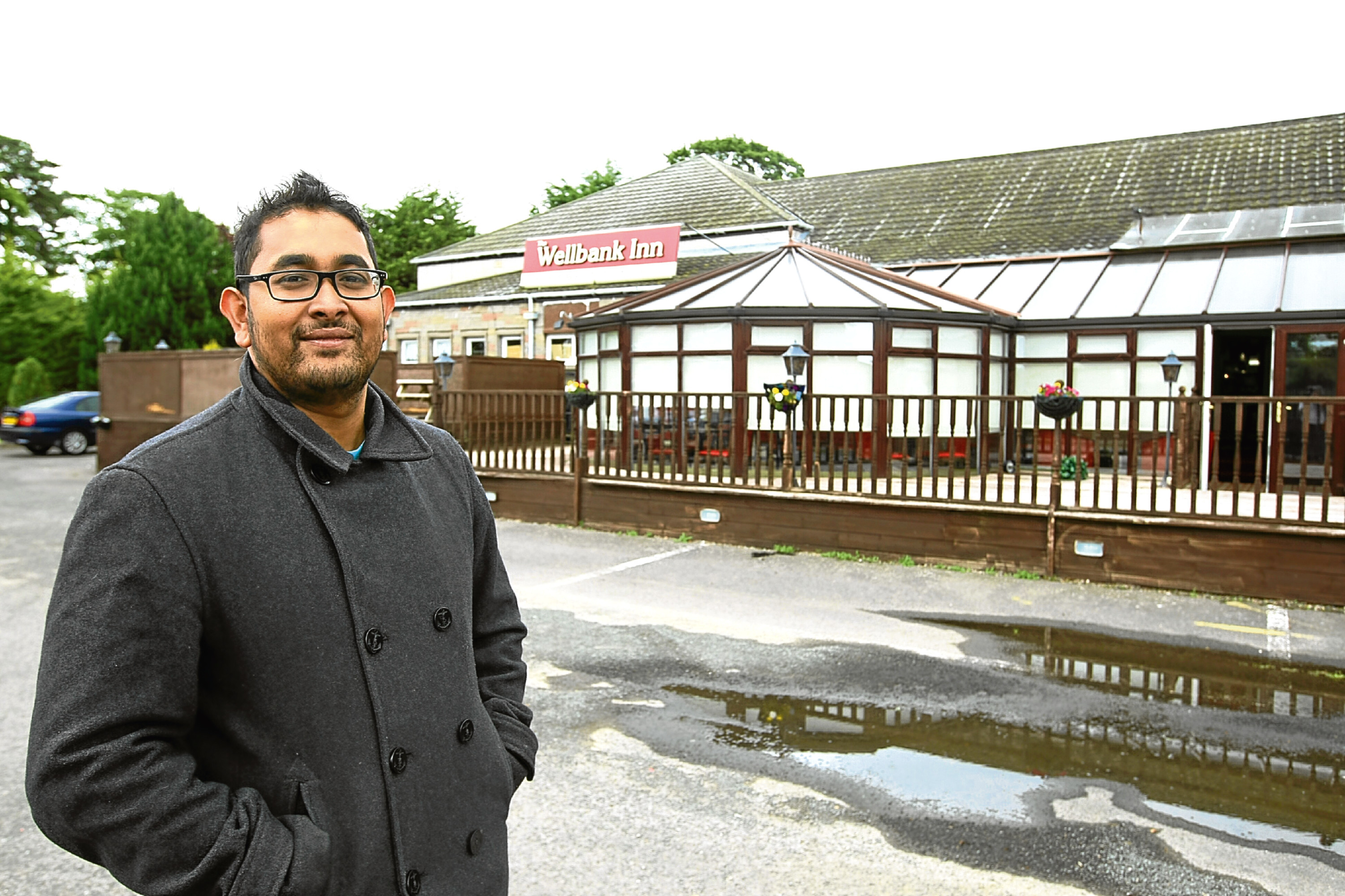 Sunny Mollah outside the former Wellbank Arms/Rancho Pancho in Wellbank.