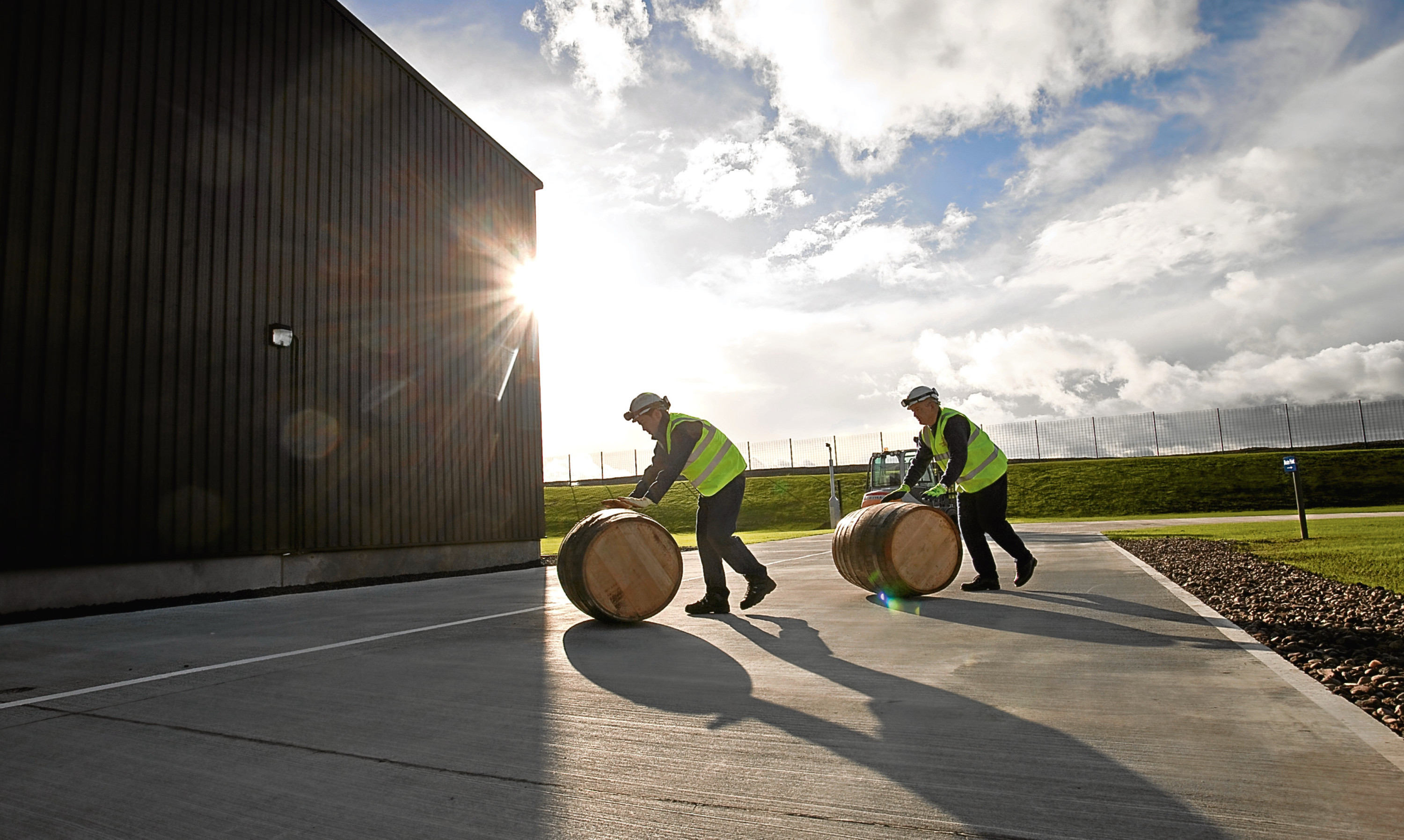 Whisky being laid down to mature at Diageo's Cluny bond near Kirkcaldy