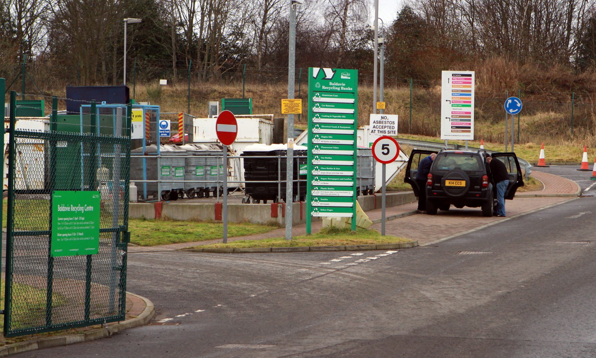 Baldovie recycling centre.