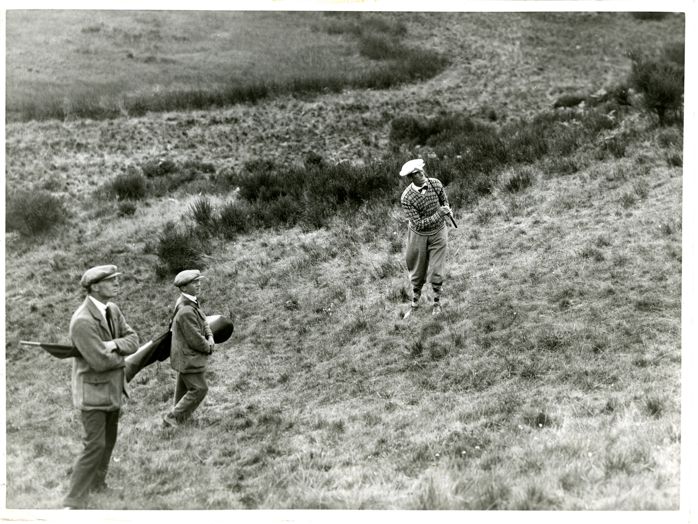 George Duncan playing out the rough at Gleneagles in 1935.