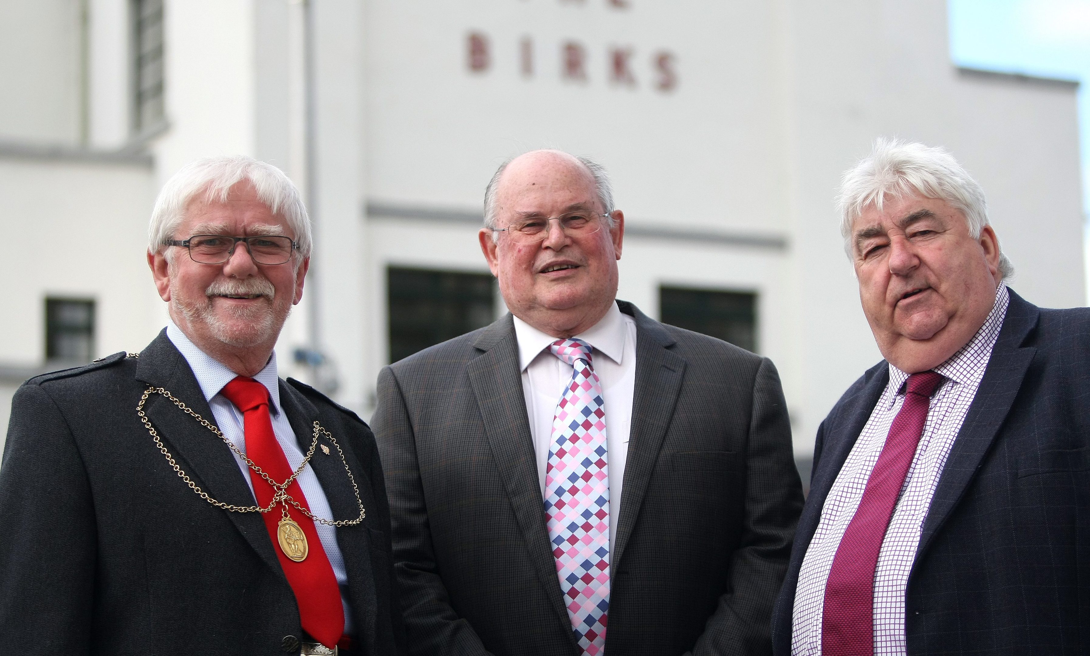 Provost of Perth and Kinross, Dennis Malloy, Mayor of Bland, Tony Lord and Ian Campbell, Leader of Perth and Kinross Council.