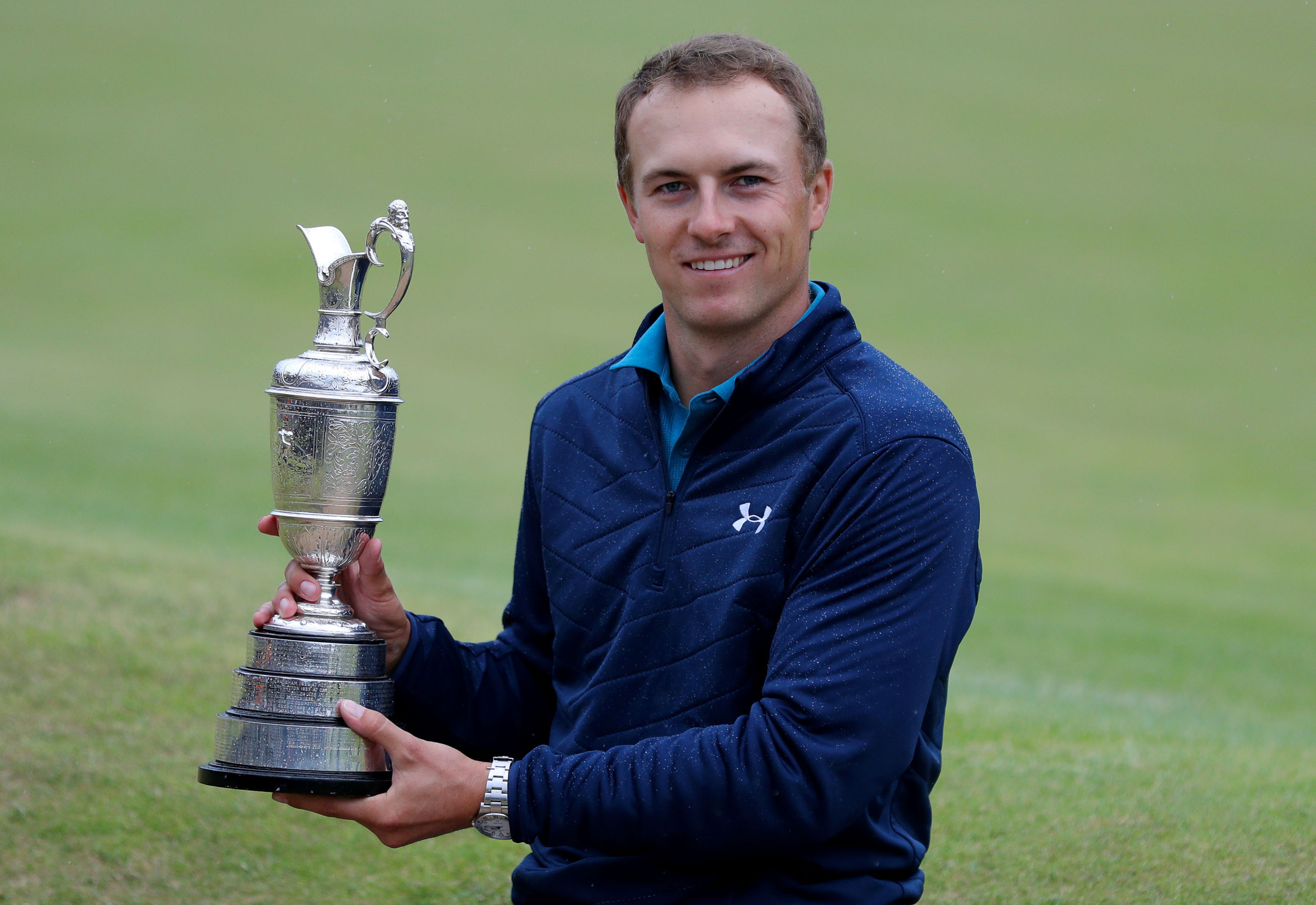 Jordan Spieth with the Claret Jug after his dramatic Open Championship victory.