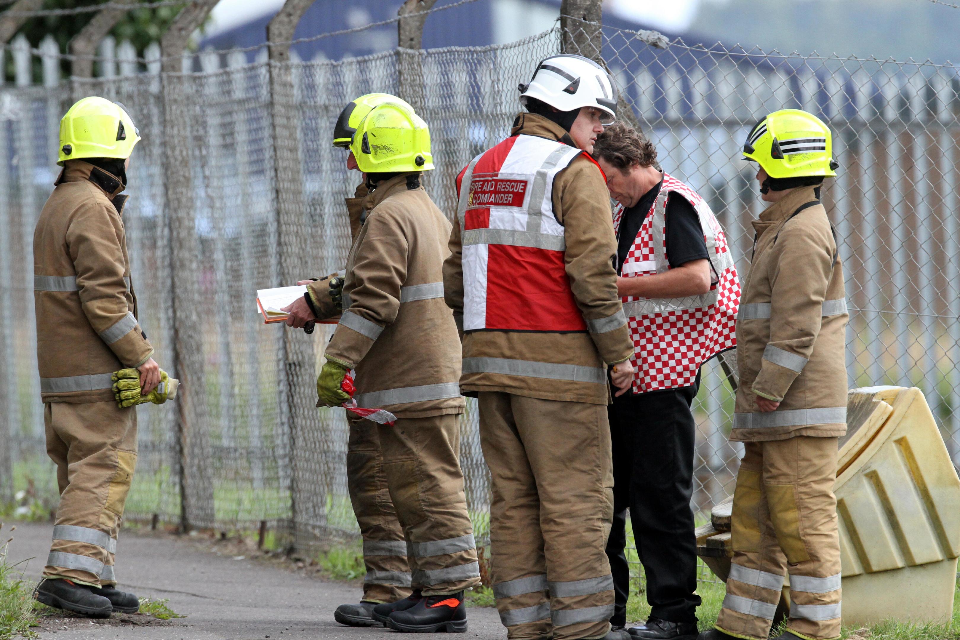 Police and fire brigade attend incident at Dundee Cold Stores on Whittle Place.