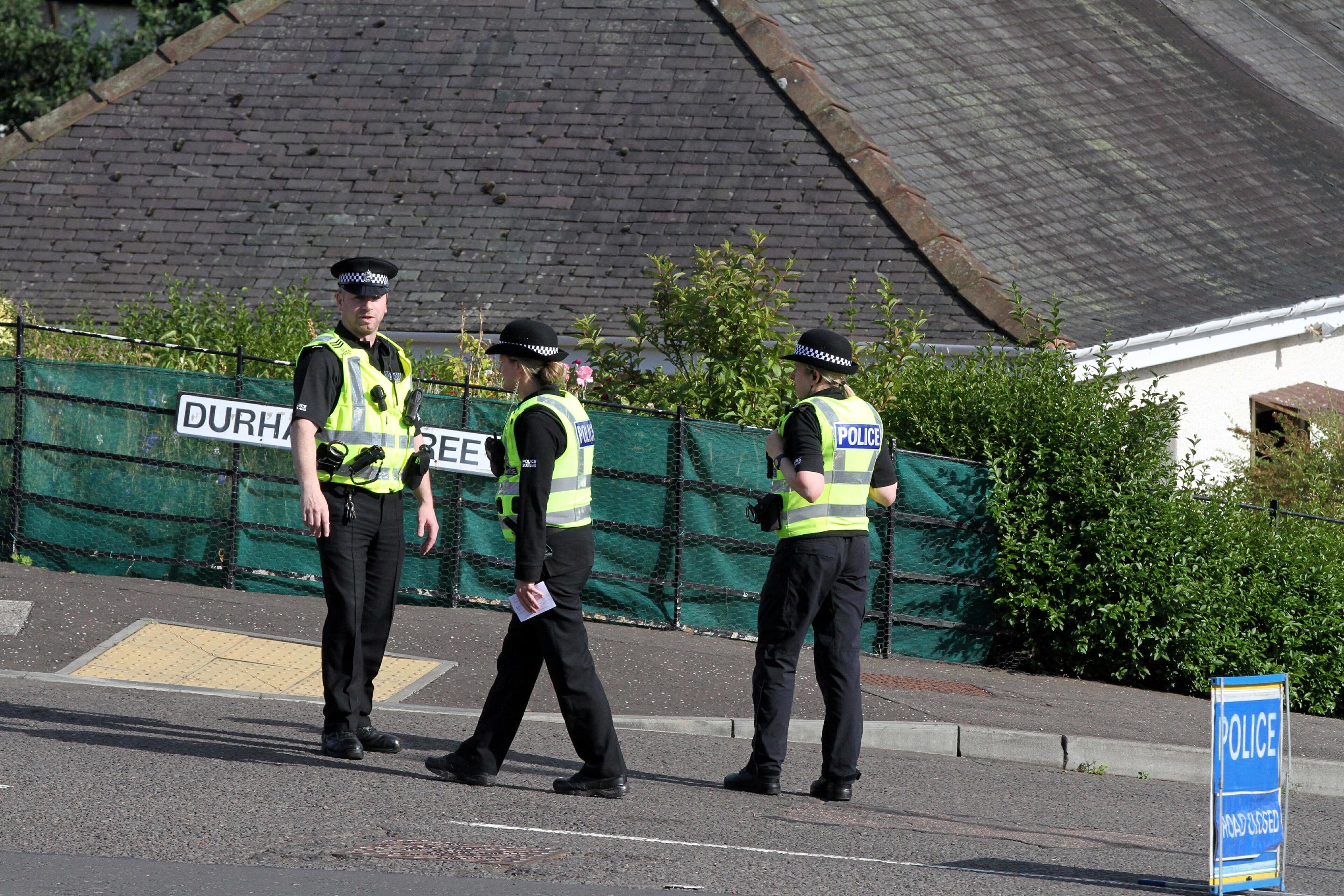 Police activity in Durham street, Monifieth.