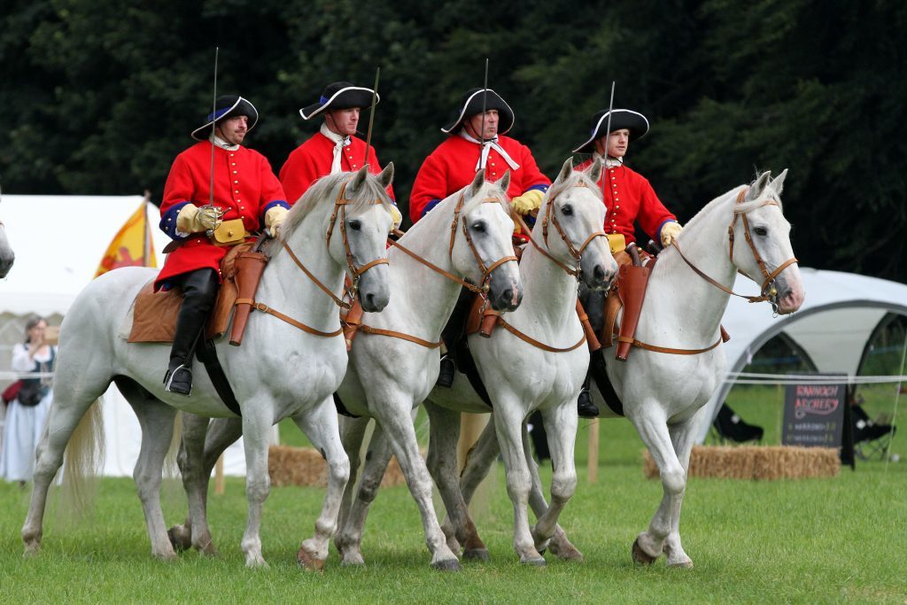 Government troops on horseback at Killiecrankie.