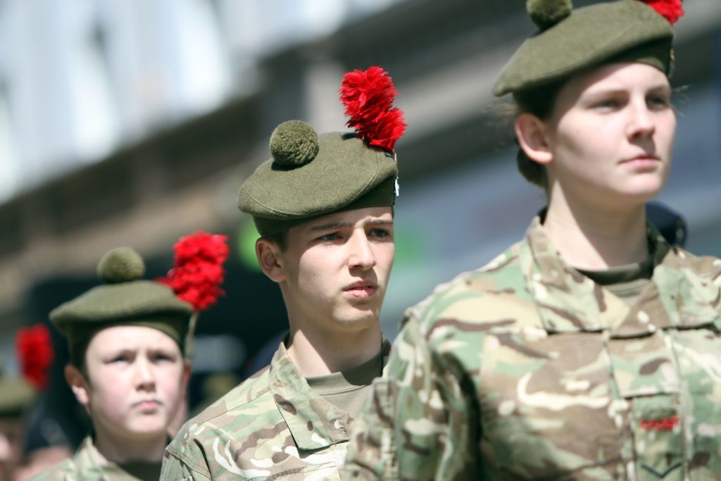 Black Watch cadets during the parade.