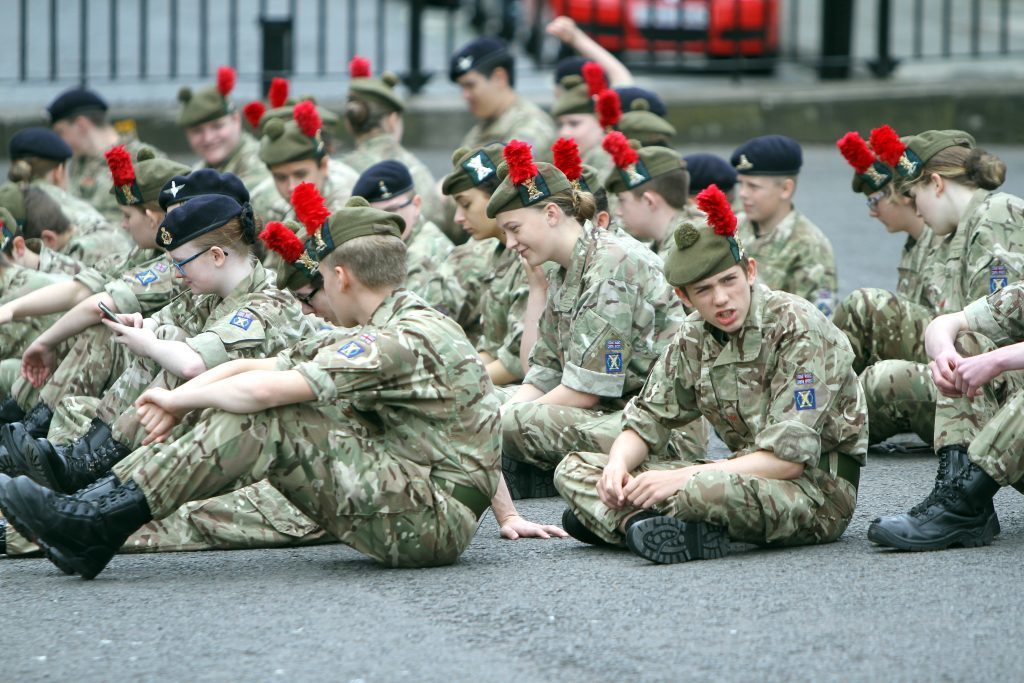 Black Watch cadets during the parade.