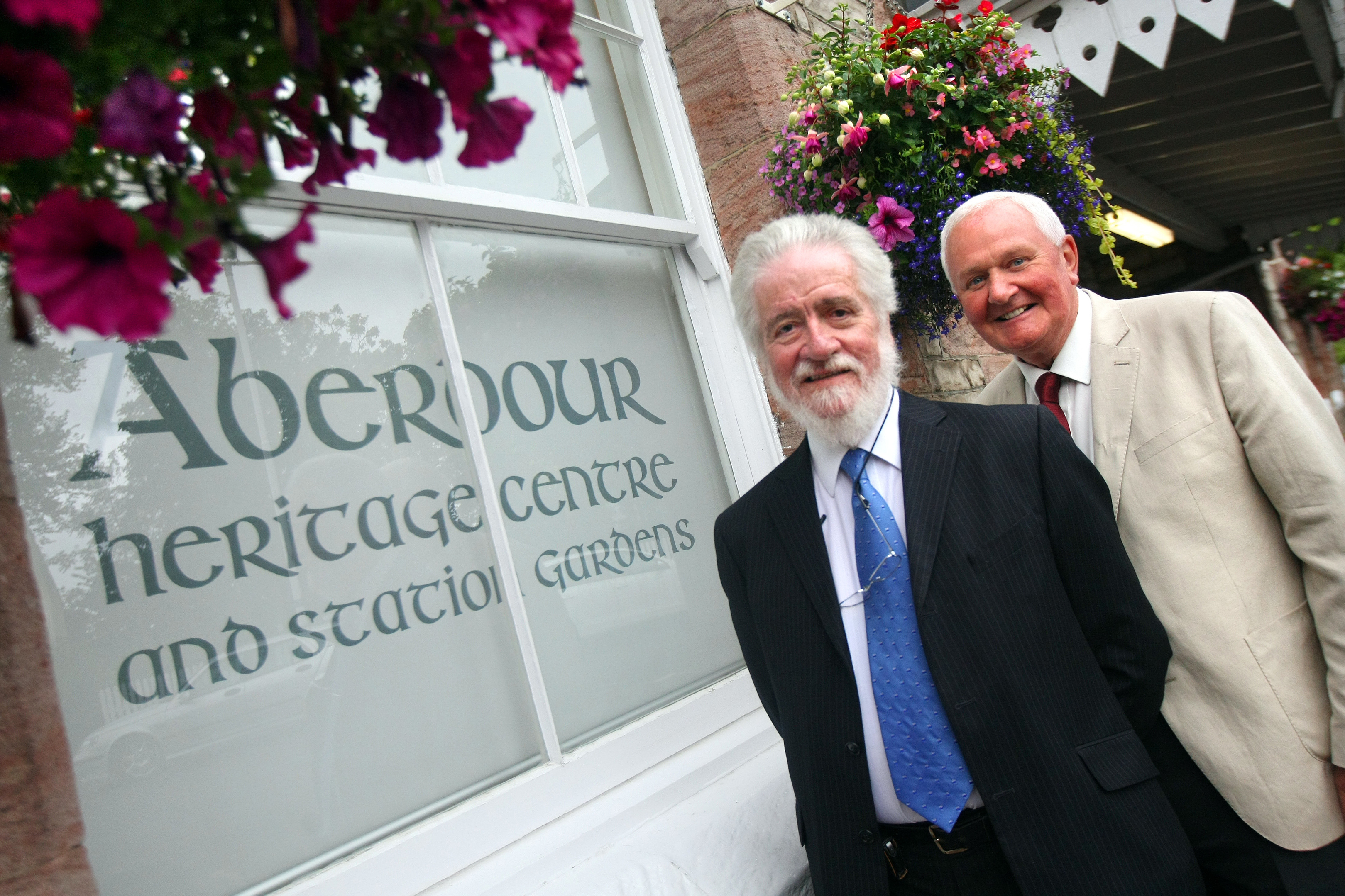 Arthur Lloyd and Bill Rennie in Aberdour Heritage Centre.