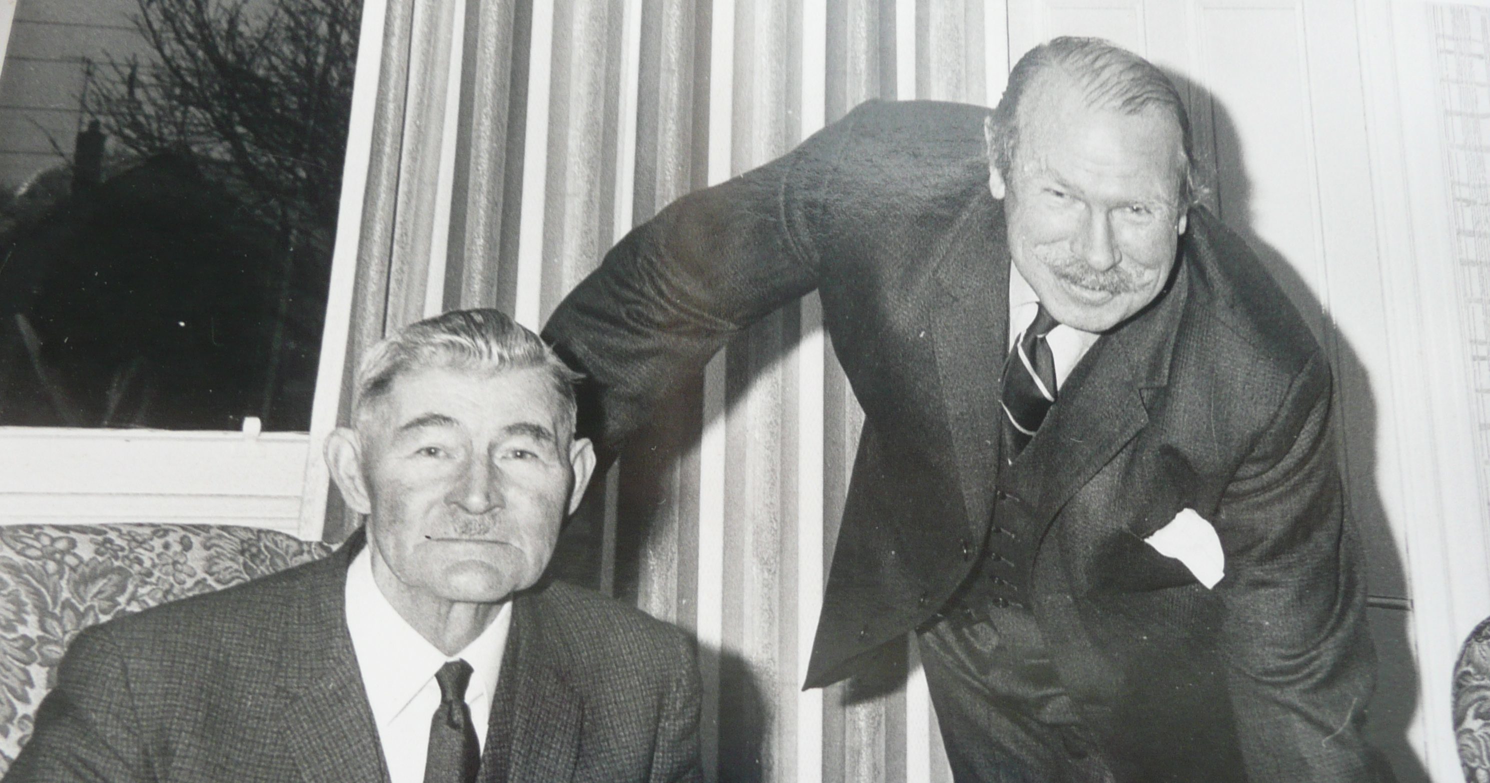 The late Lord Mackie with his pal, the 1947 KDAA chairman Ed Weighton.