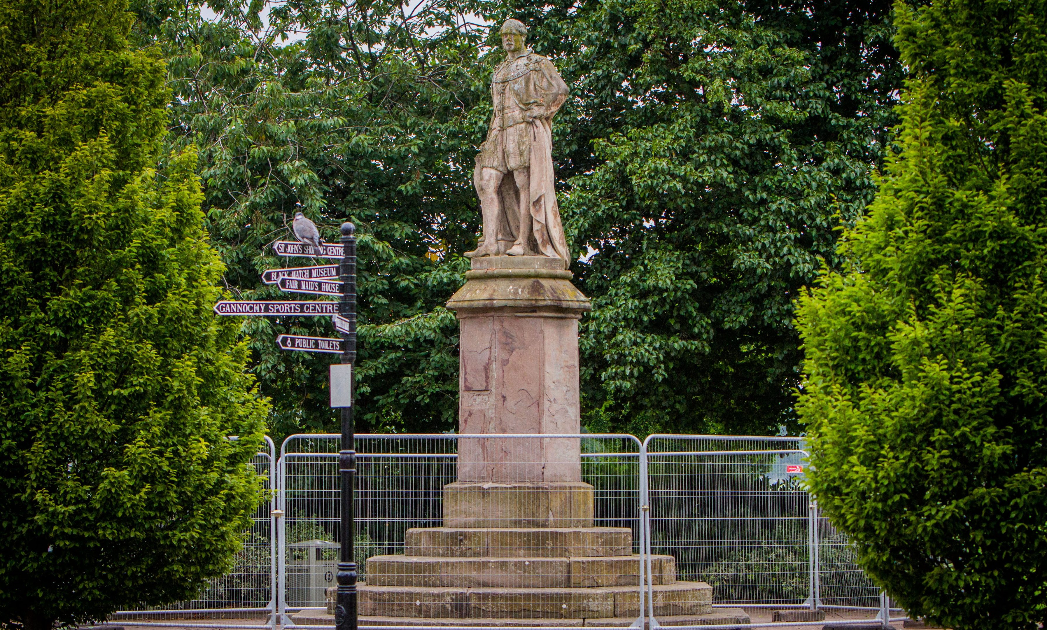 Prince Albert, fenced off at North Inch, Perth.