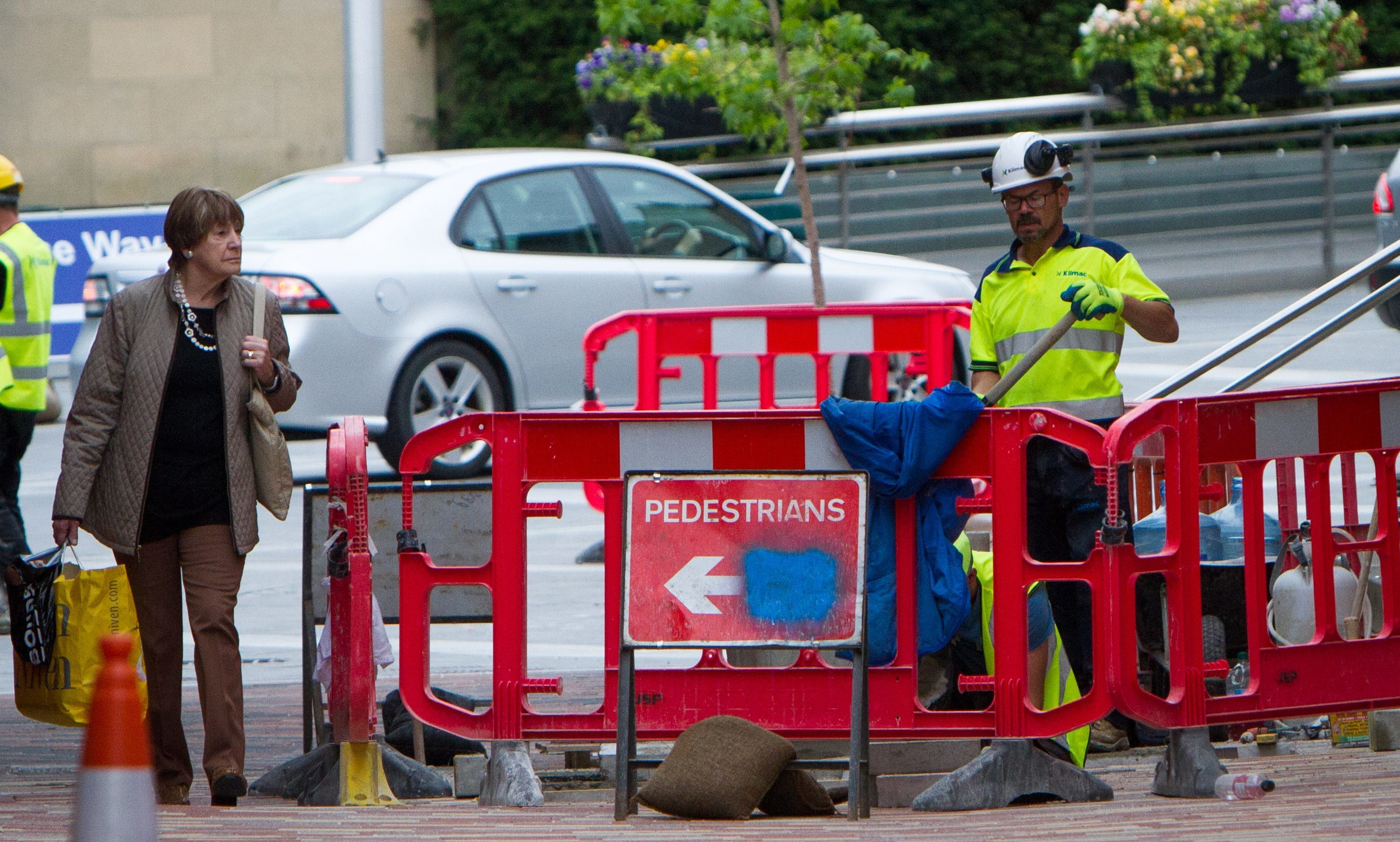 Work being carried out at the scene: Skinnergate, Perth.