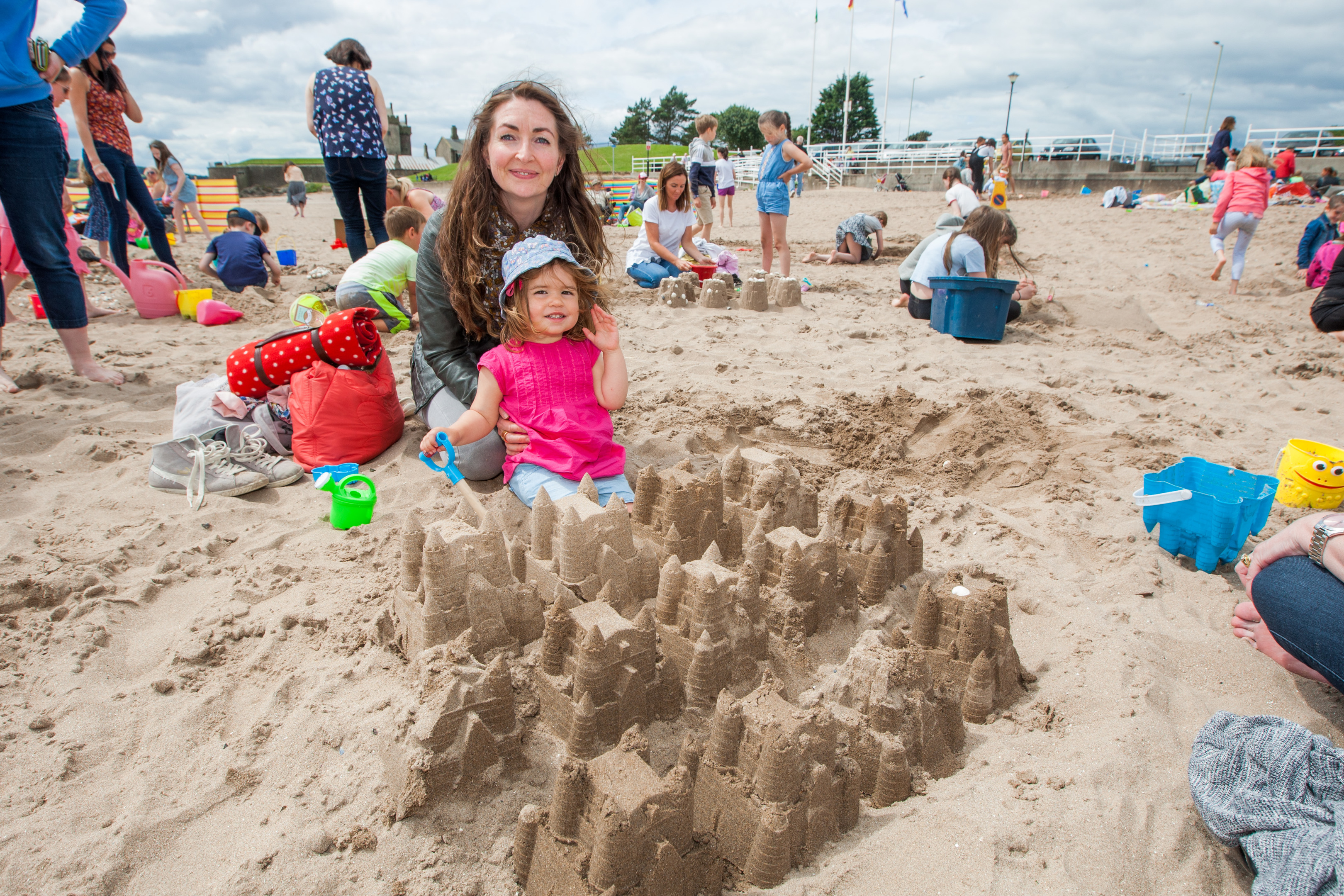 The sand sculpture competition on Broughty Ferry beach.