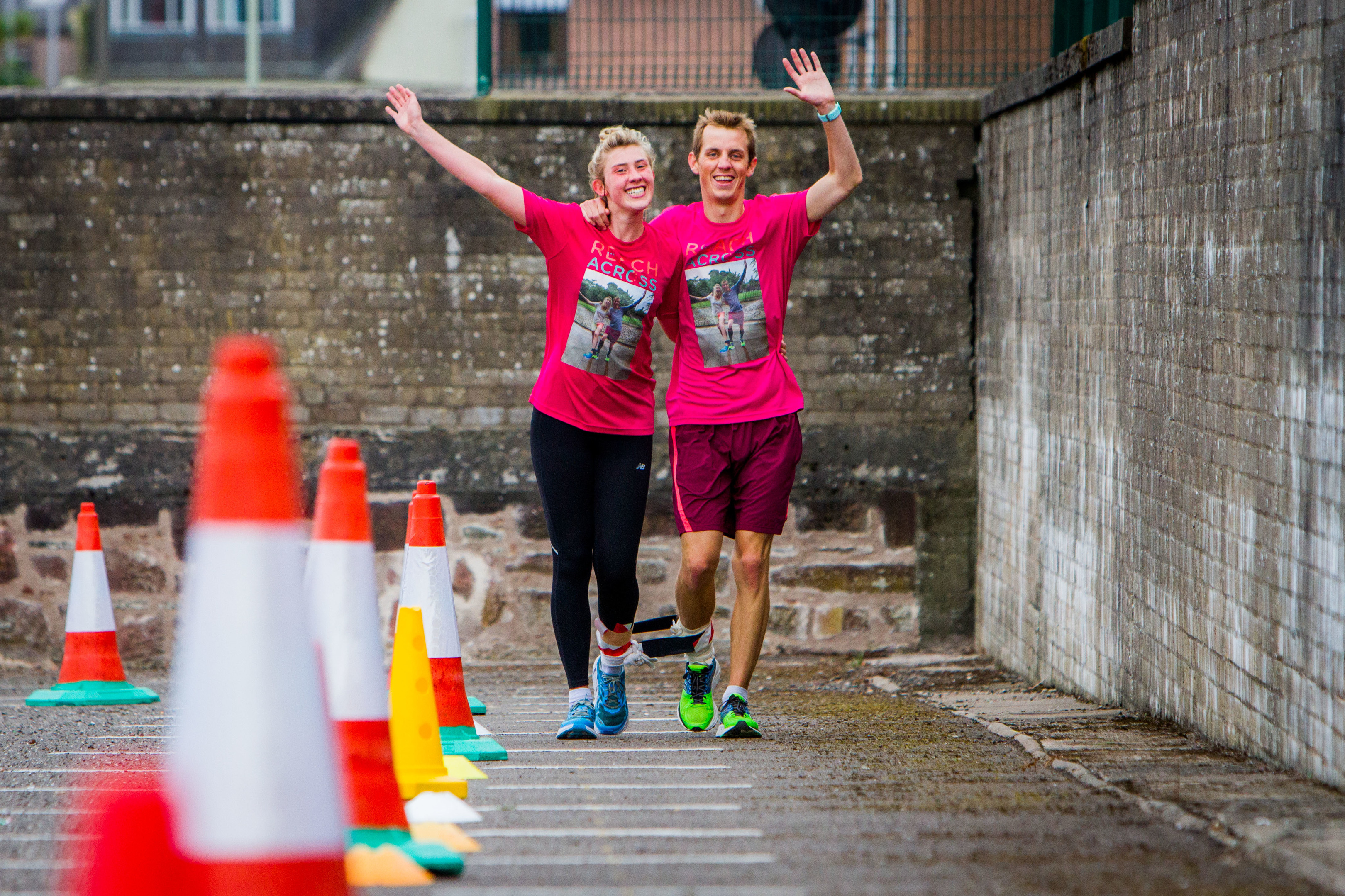 Ryan Ramsay and Lexi Ligeti setting out on their successful world record bid.