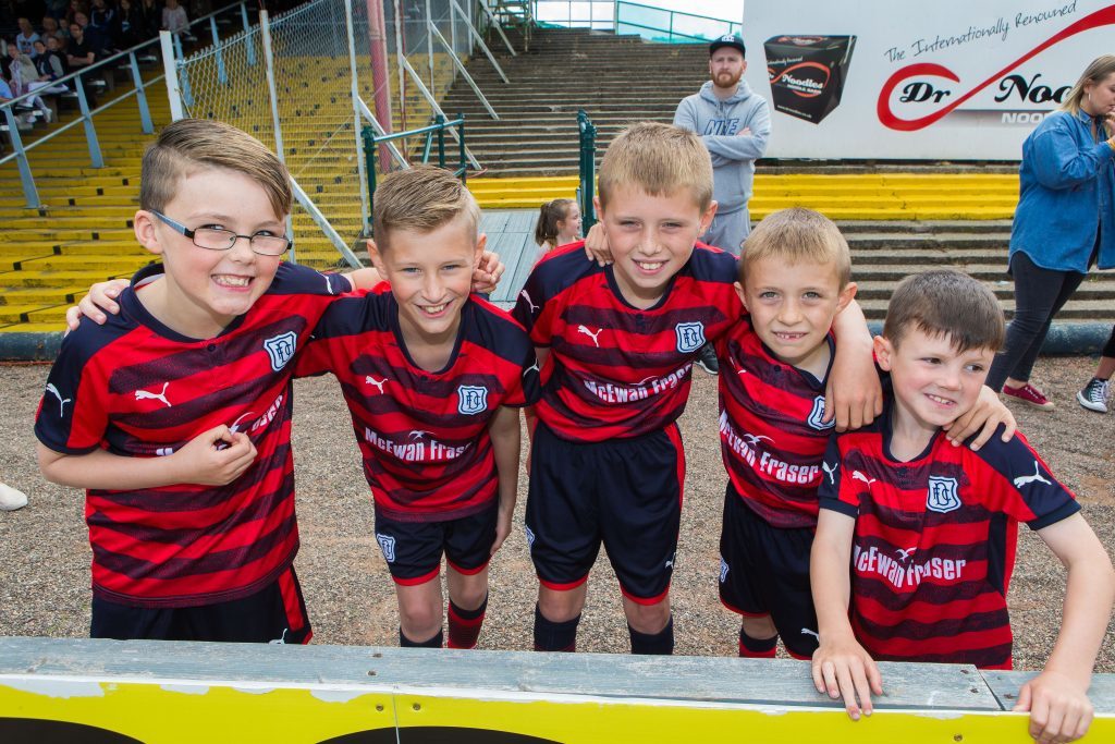 Golden ticket winners Dylan Watson (9), Dylan Mills (10), Kyle Hendry (11), Aaron Hendry (7) and Ollie Hill (7) from Douglas.