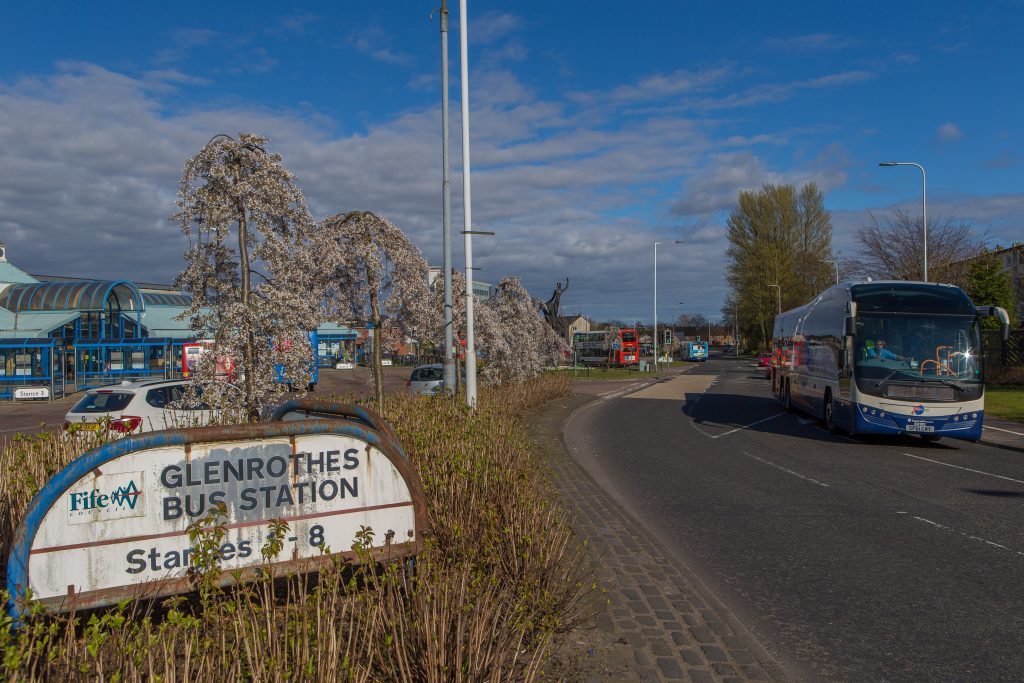 The fight happened at Glenrothes Bus Station