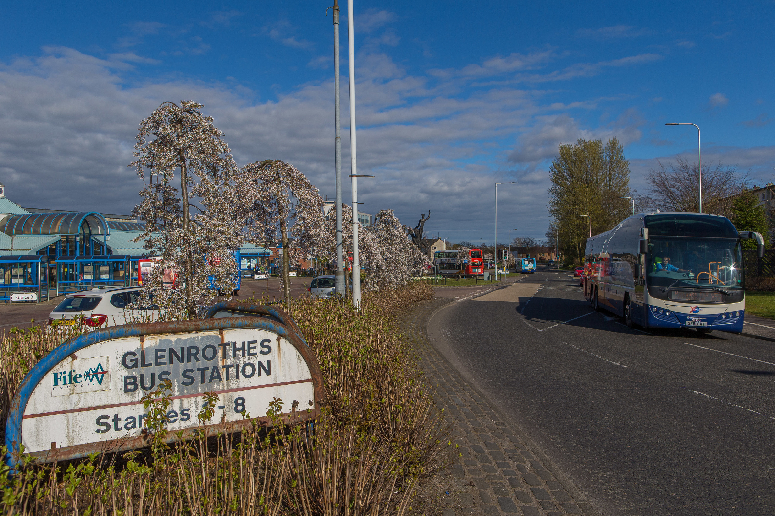 One of the incidents happened at Glenrothes Bus Station.