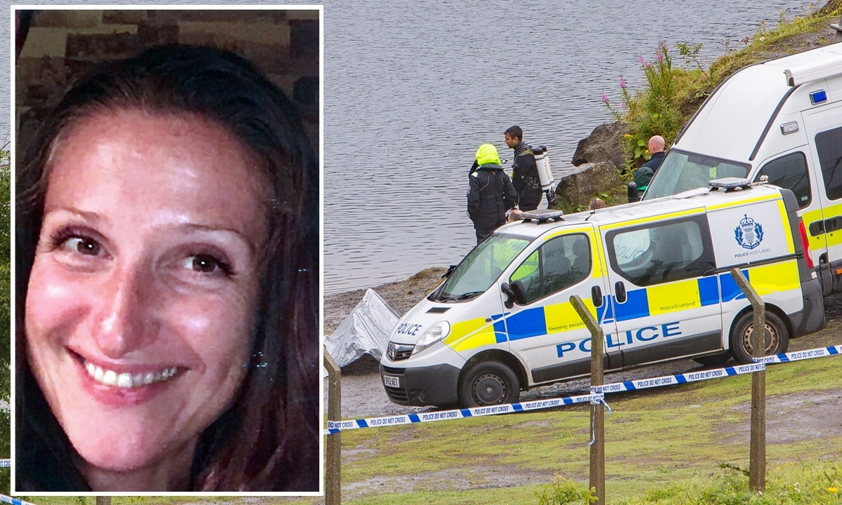 The search under way for (inset) Kelda Henderson.