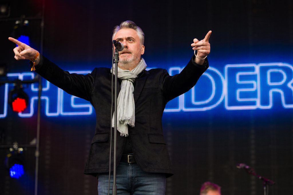 The Undertones perform to open the festival on Saturday.