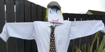 The scarecrow was stolen from Balgillo nursery.