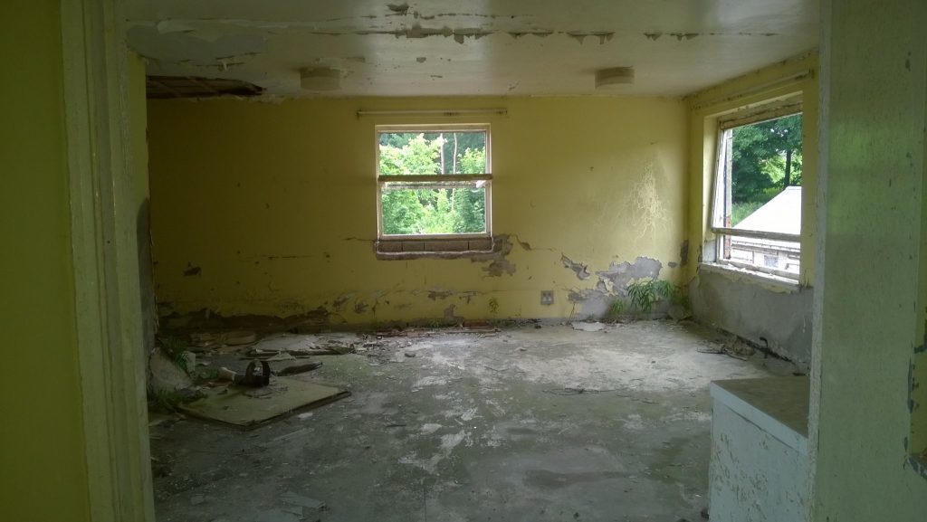 The rooms of the old Strathmartine Hospital are crumbling.