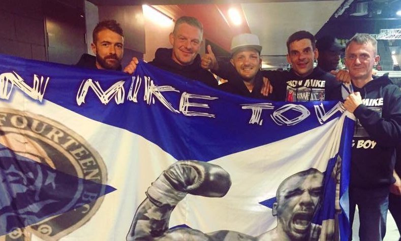 Iron Mike's family and friends travelled to London to cheer on Dale Evans.