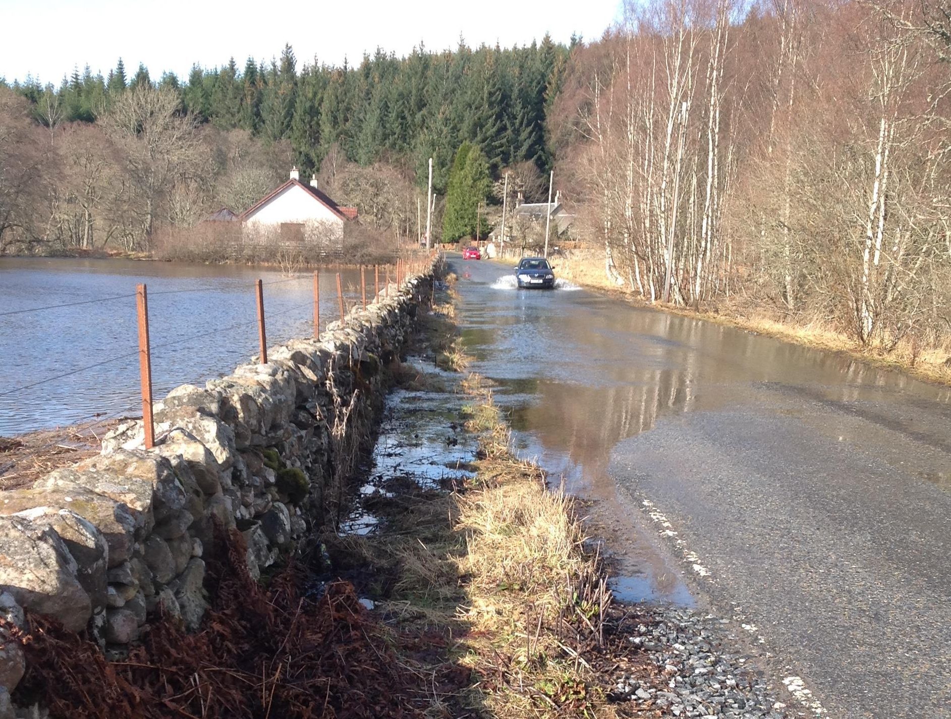 Flooding at Tummel Bridge.