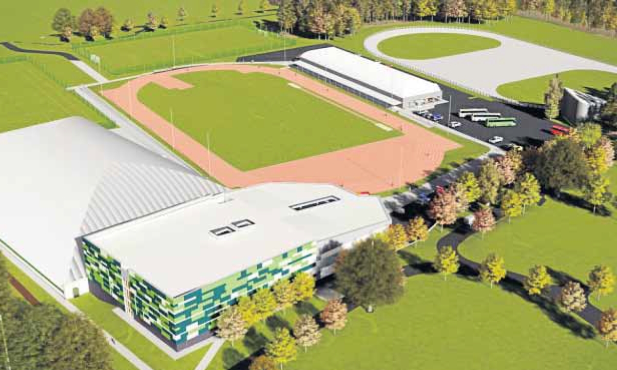 An artist's impression of the Caird Park sports centre currently under construction.