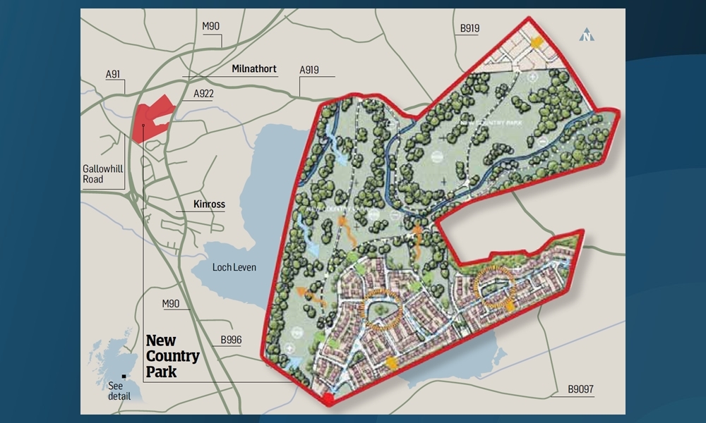 The proposal to build 300 new homes has sparked concerns about the future of green space in
Kinross-shire.