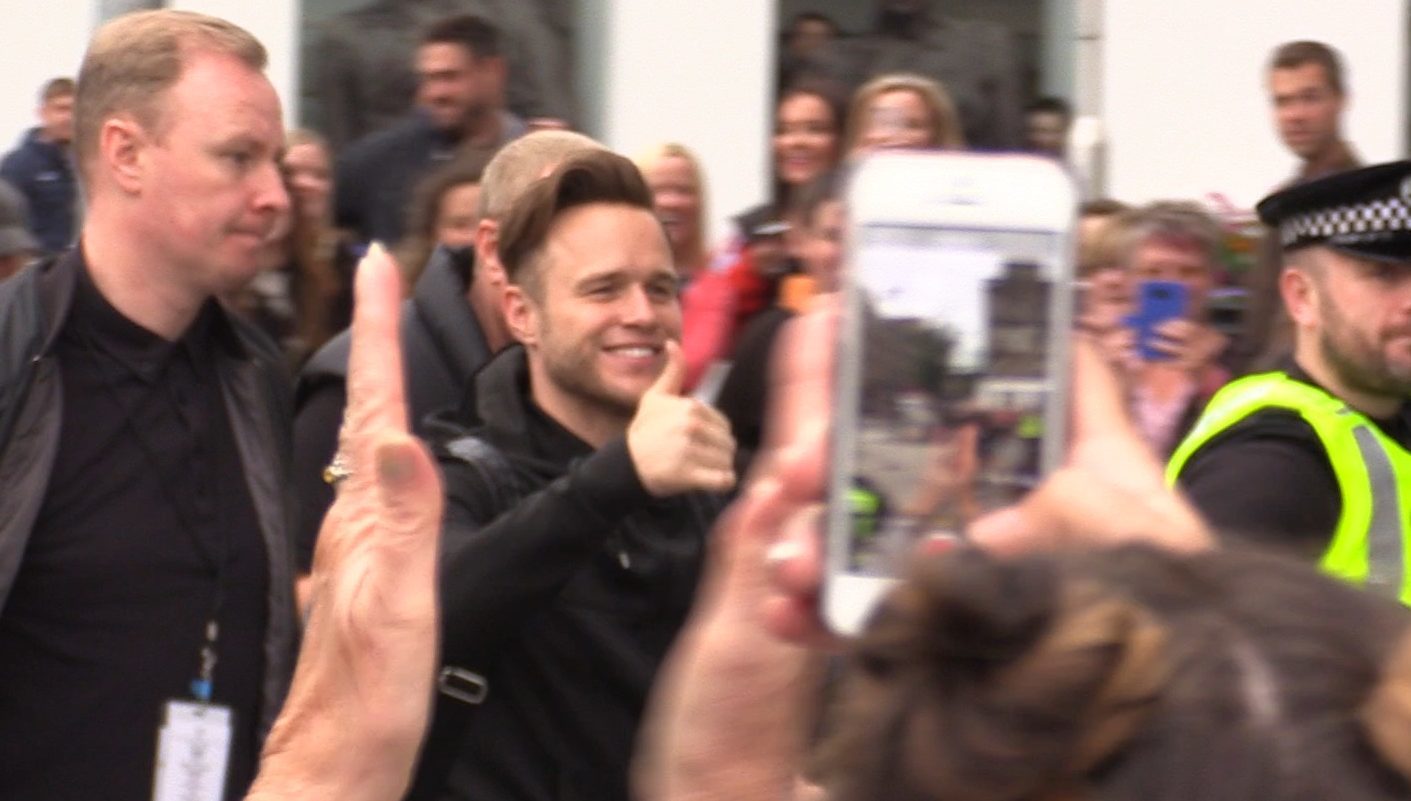 Olly Murs arrives in Dundee.