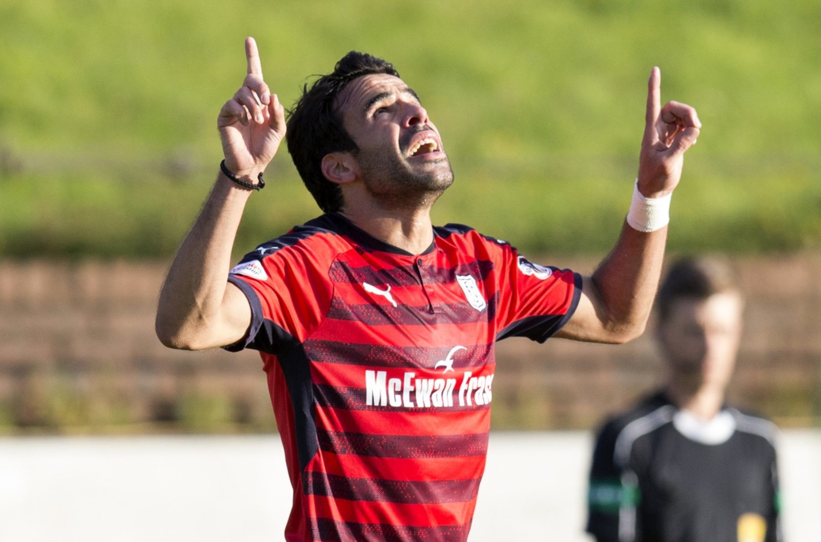 Sofien Moussa celebrates his first goal.