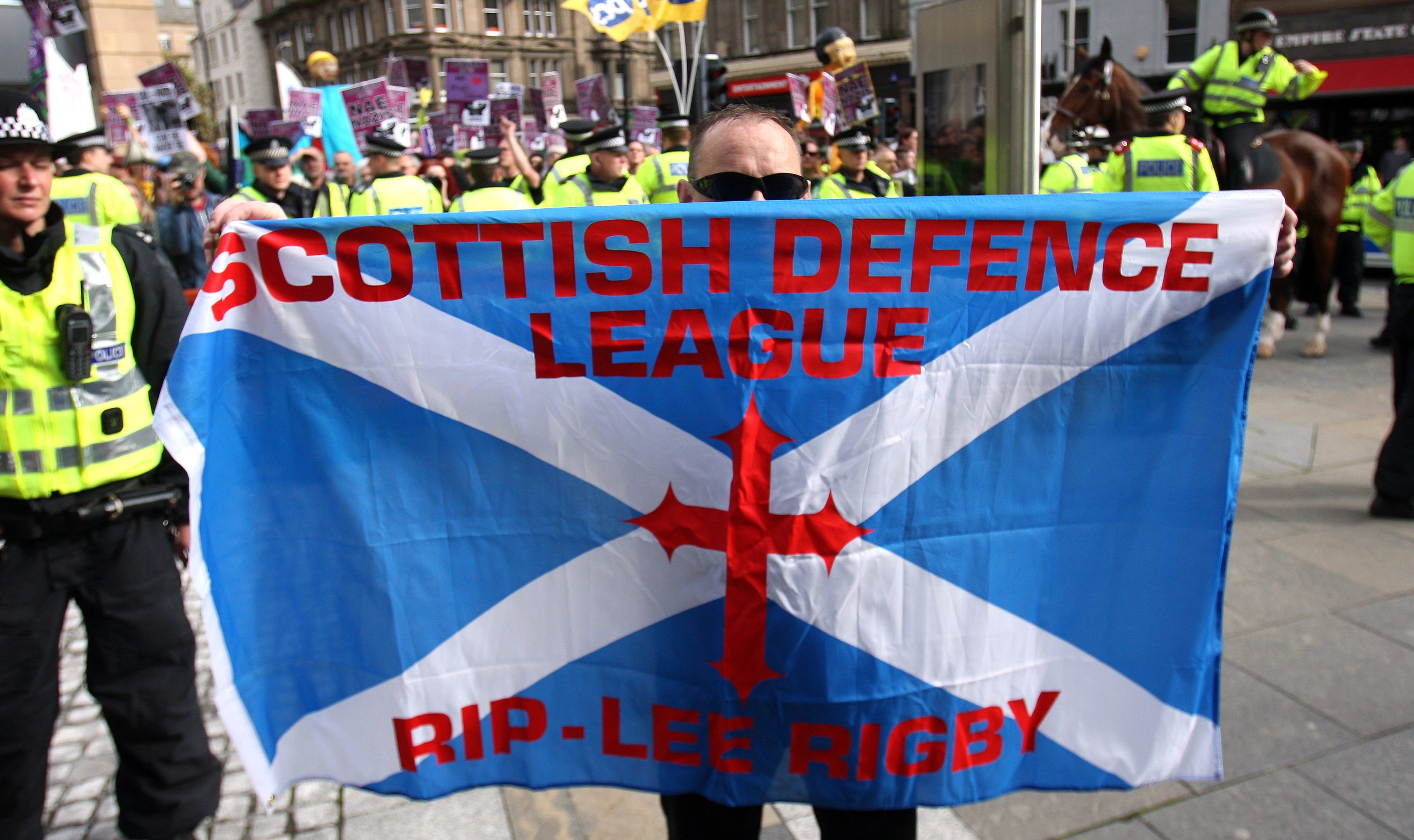 An SDL and EDL protest in Dundee.