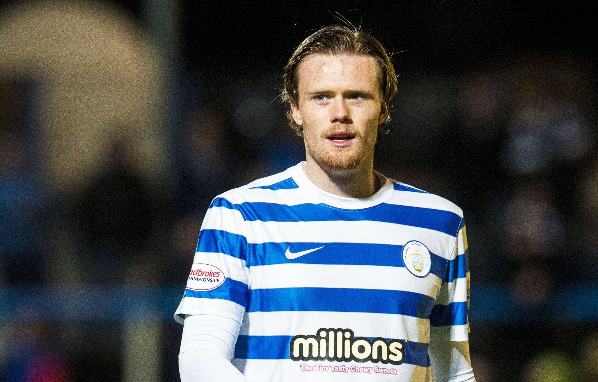 Denny Johnstone in action for Morton.