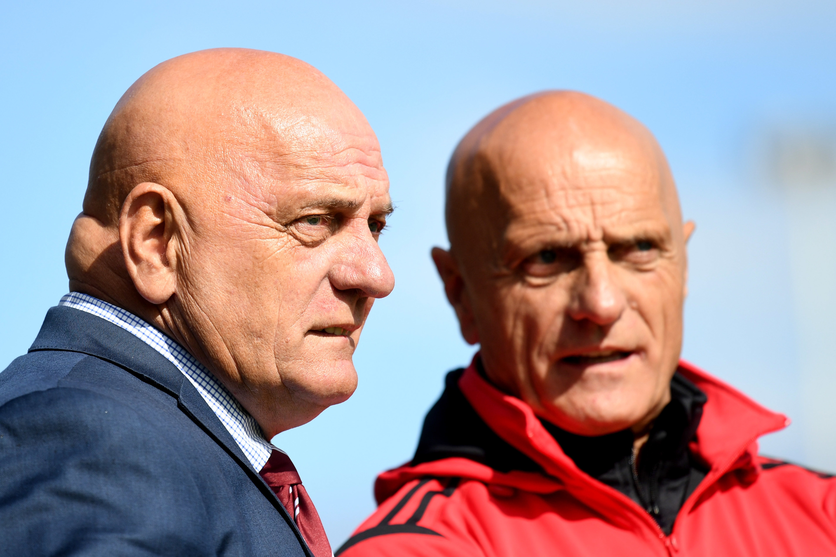 Arbroath manager Dick Campbell and his brother Ian.