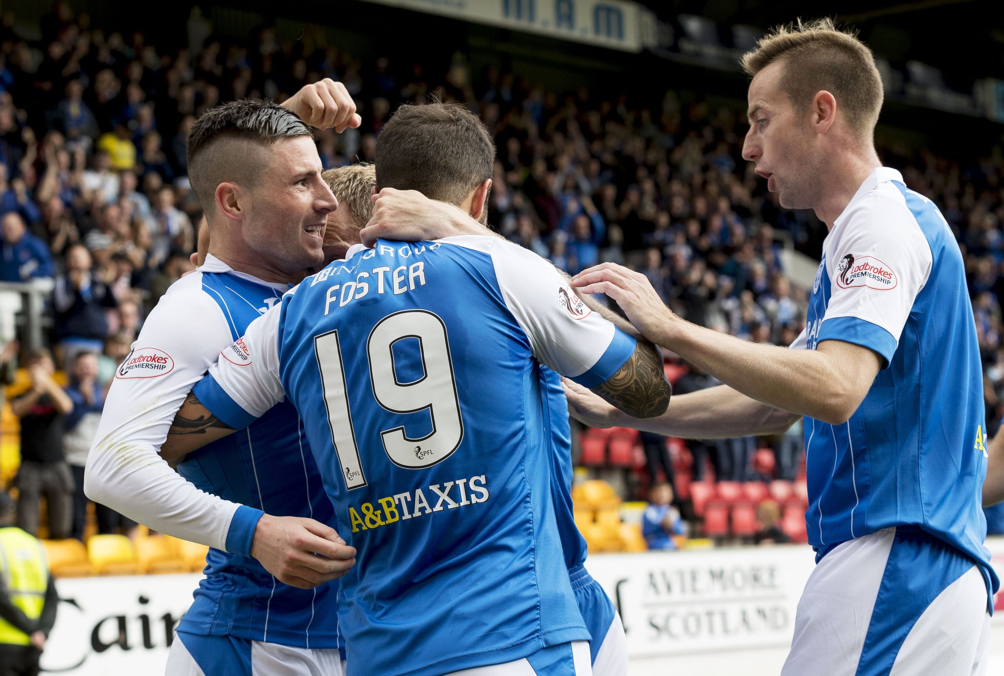 Michael O'Halloran celebrates his goal against Partick.