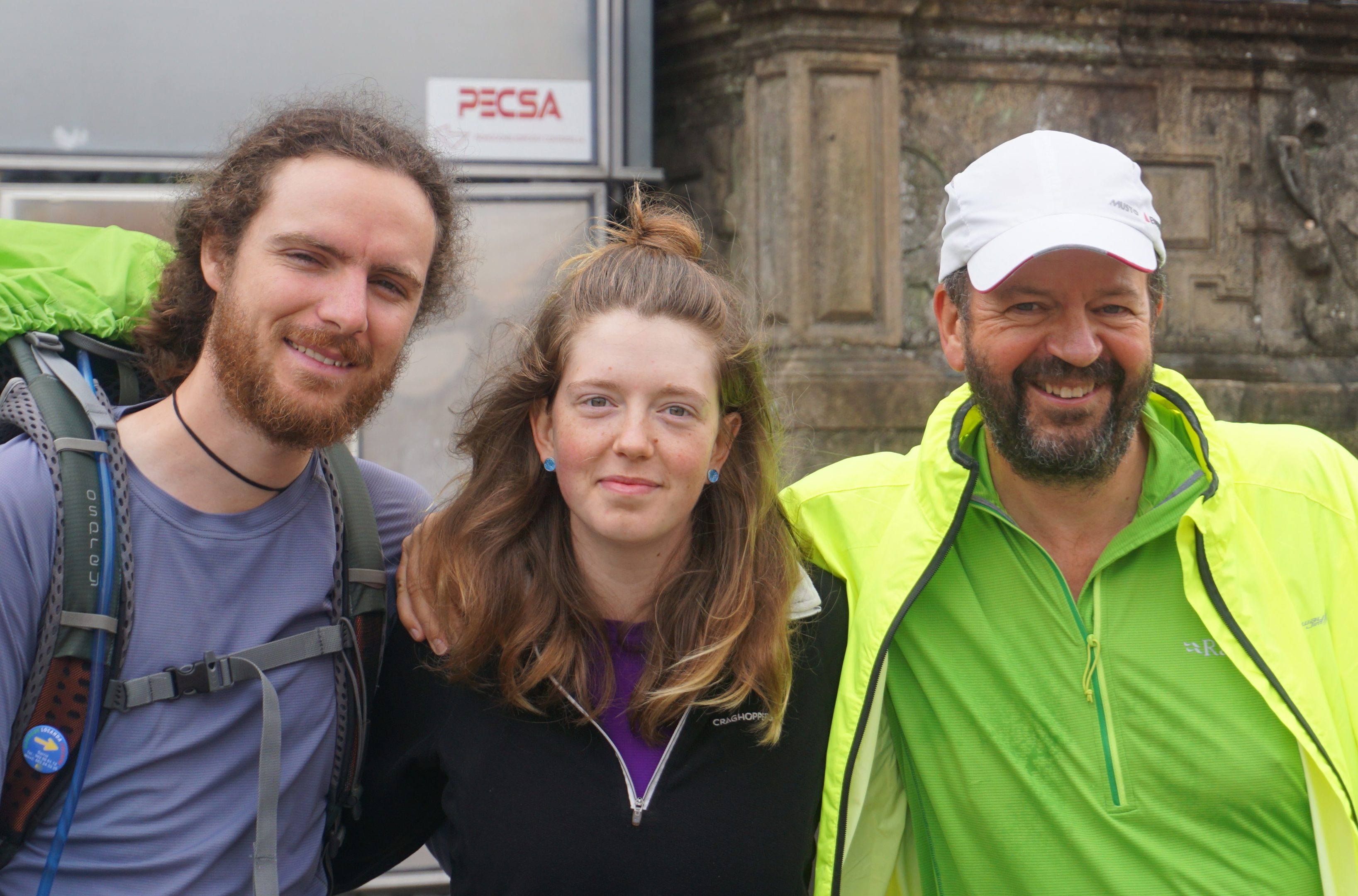 Hamish Hutchings, Jen Logan and Steve Logan at journey’s end.