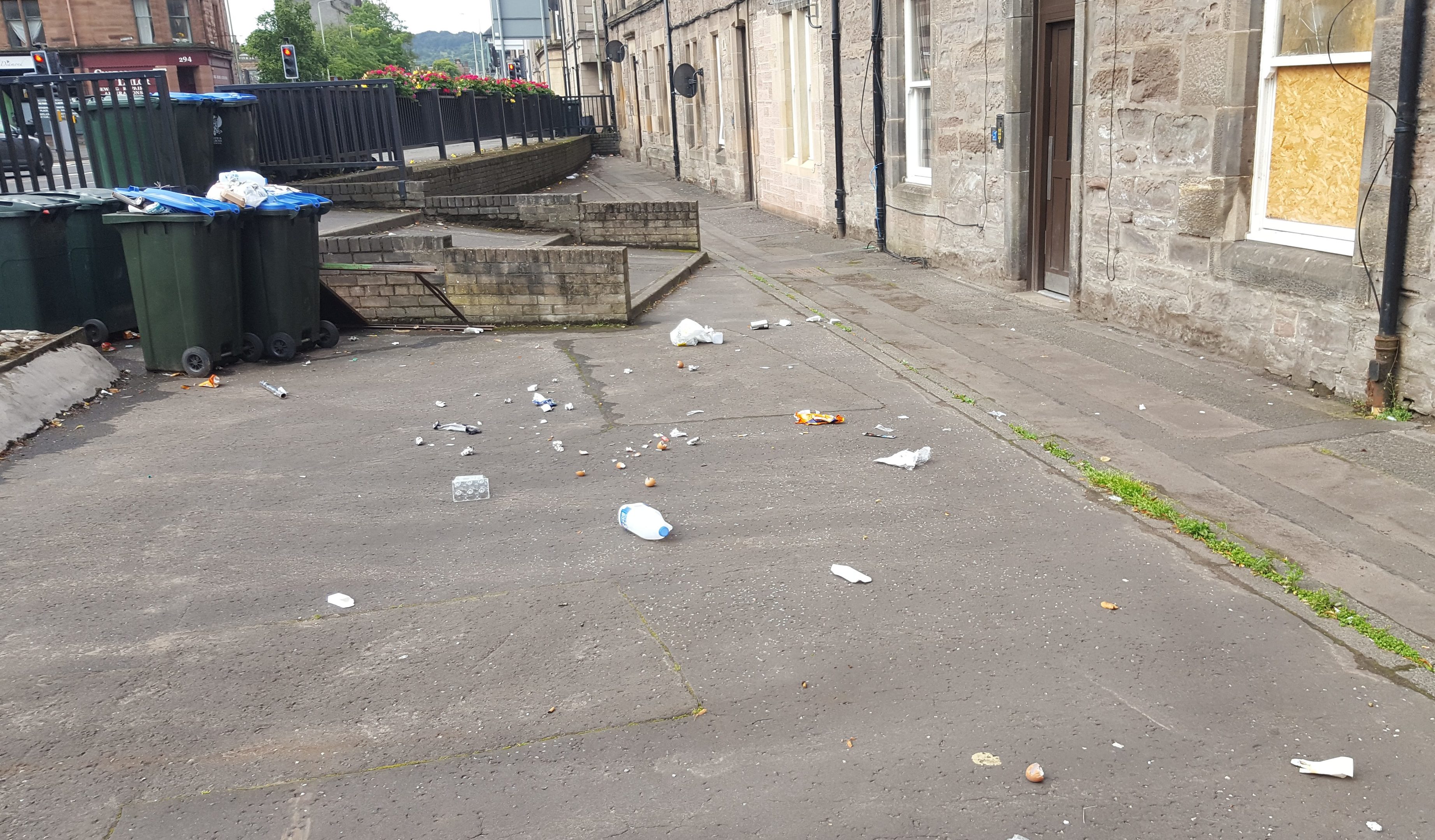 Rubbish on St Catherine's Road.