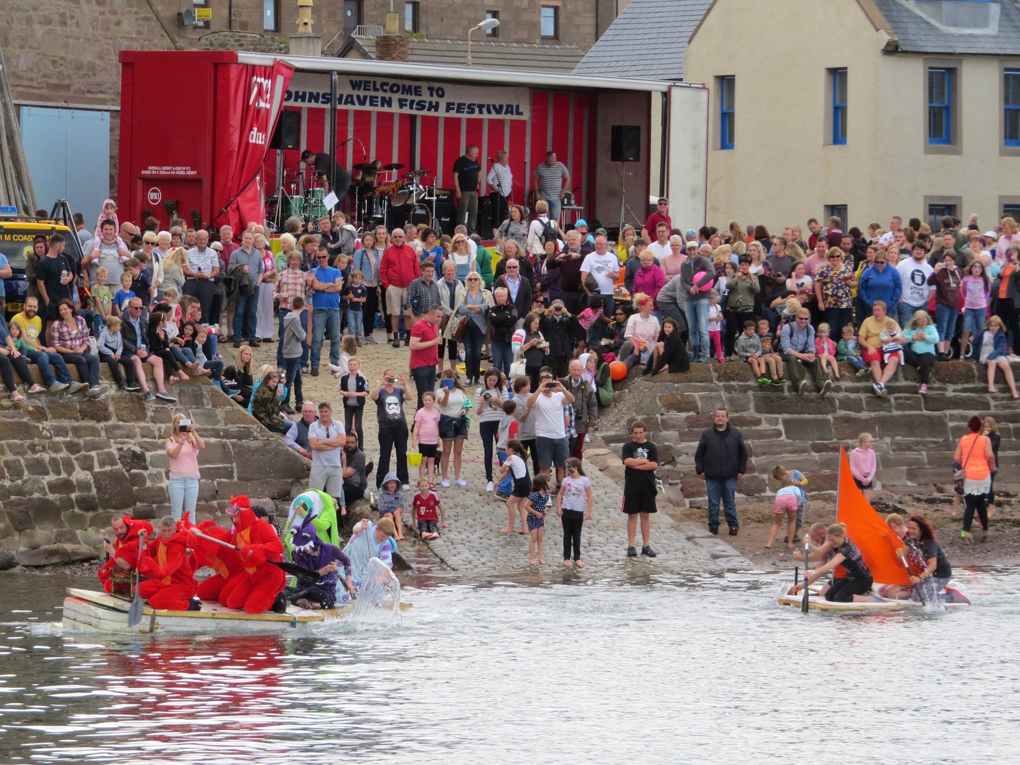 Action from Saturday's raft race.