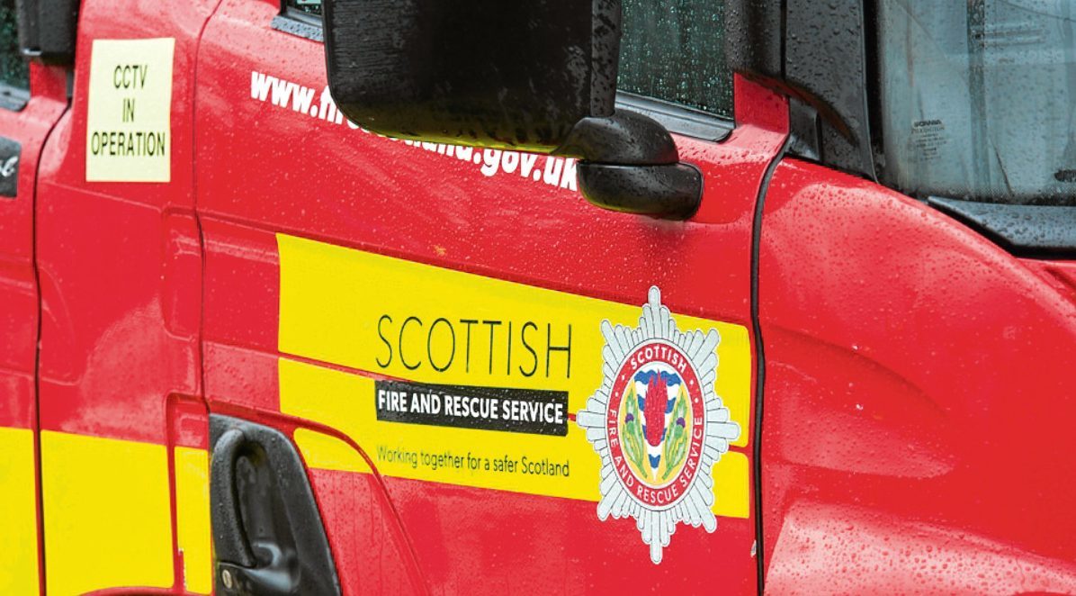 Fire crews were called to rescue two walkers stranded at the Fife beauty spot.