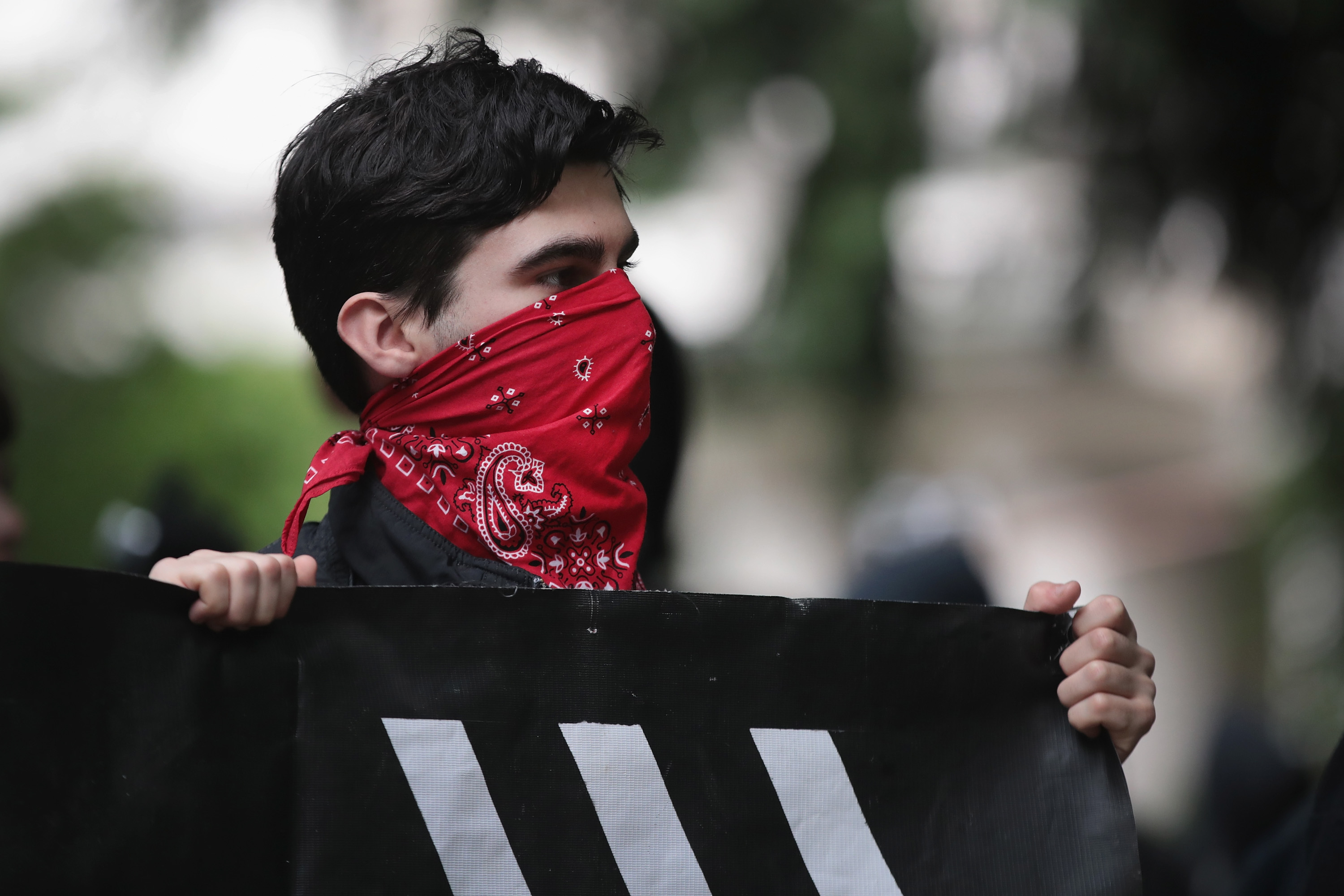 Antifascist demonstrators in Portland, Oregon.